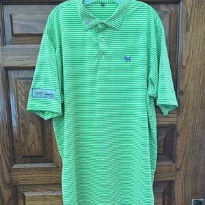 Scotty Cameron Green Polo Shirt with Stripes